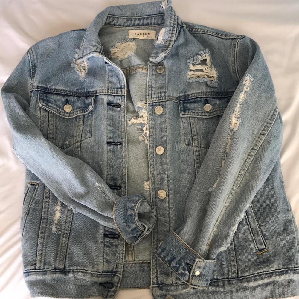 Pac-sun Distressed Jean Jacket